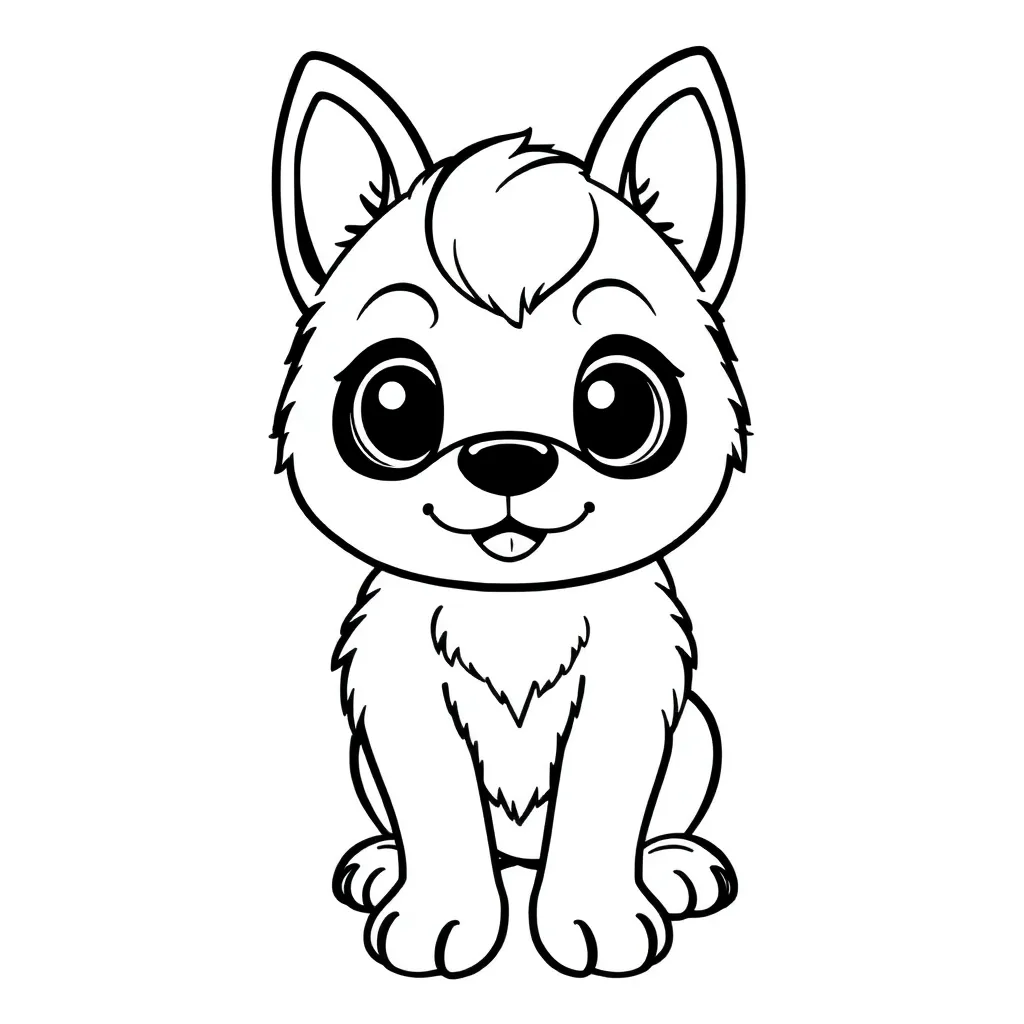 Hond Huisdier Trouw Schattig Speels coloring page for children