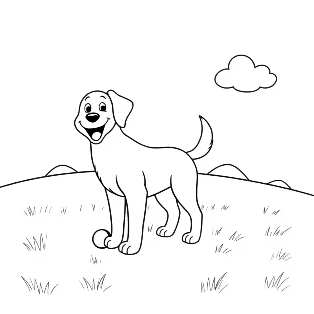 hond coloring page for children