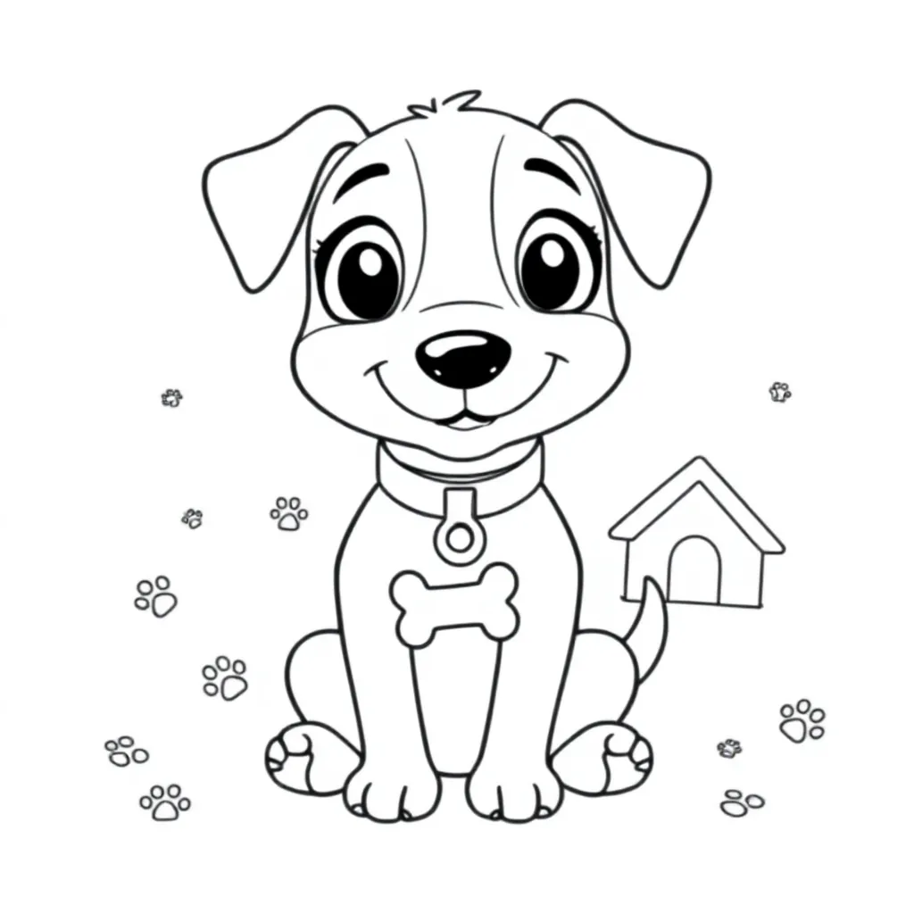 Hond coloring page for children