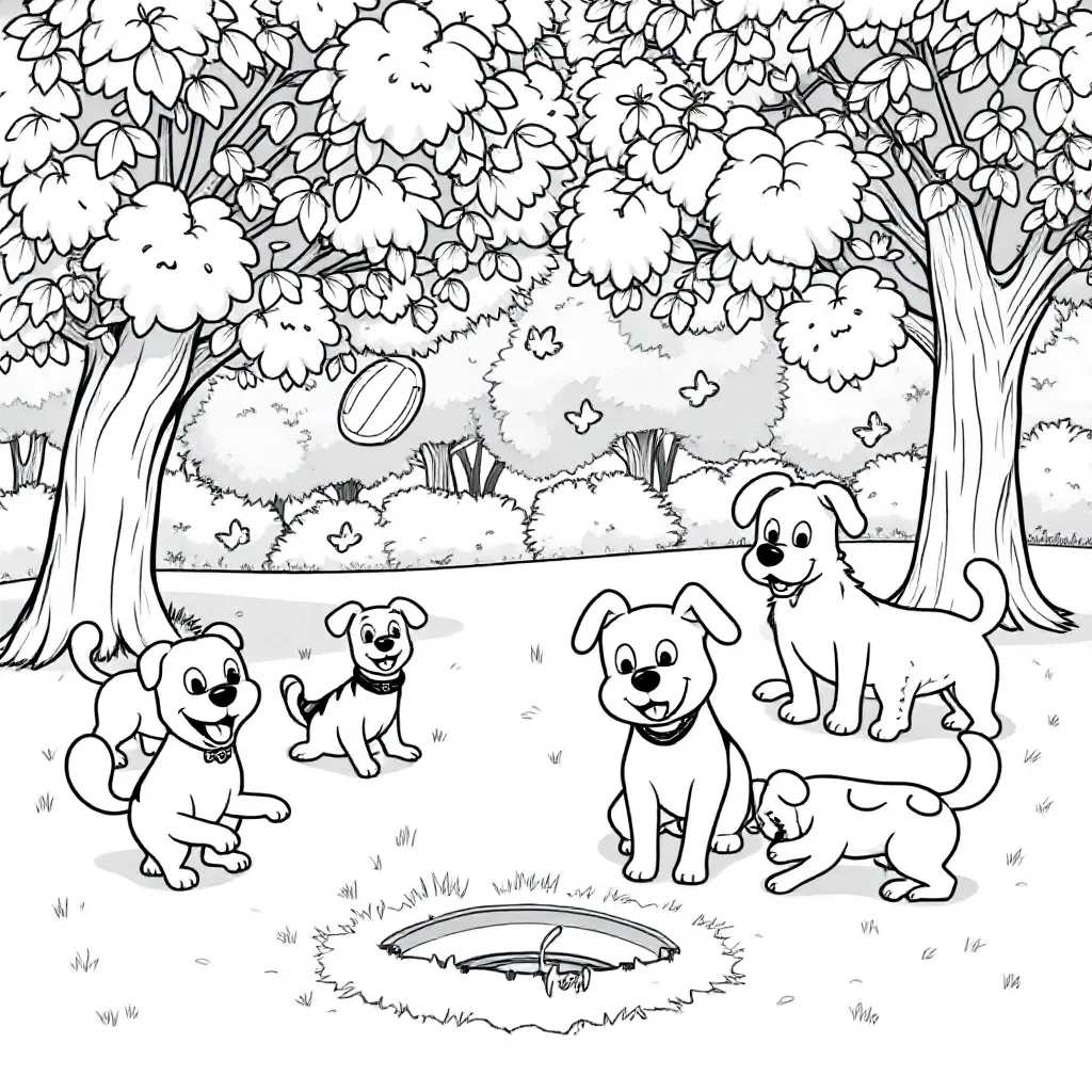 Honden coloring page for children