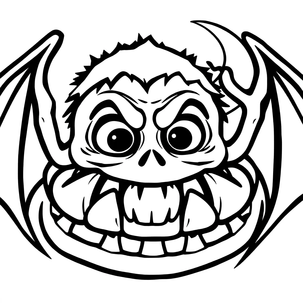 Horror Monsters Griezelig Donker Eng coloring page for children