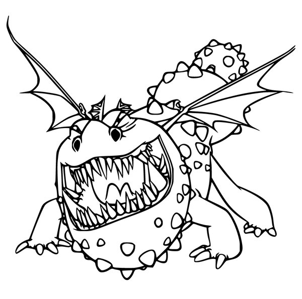How To Train Your Dragon Gronkel coloring page for children