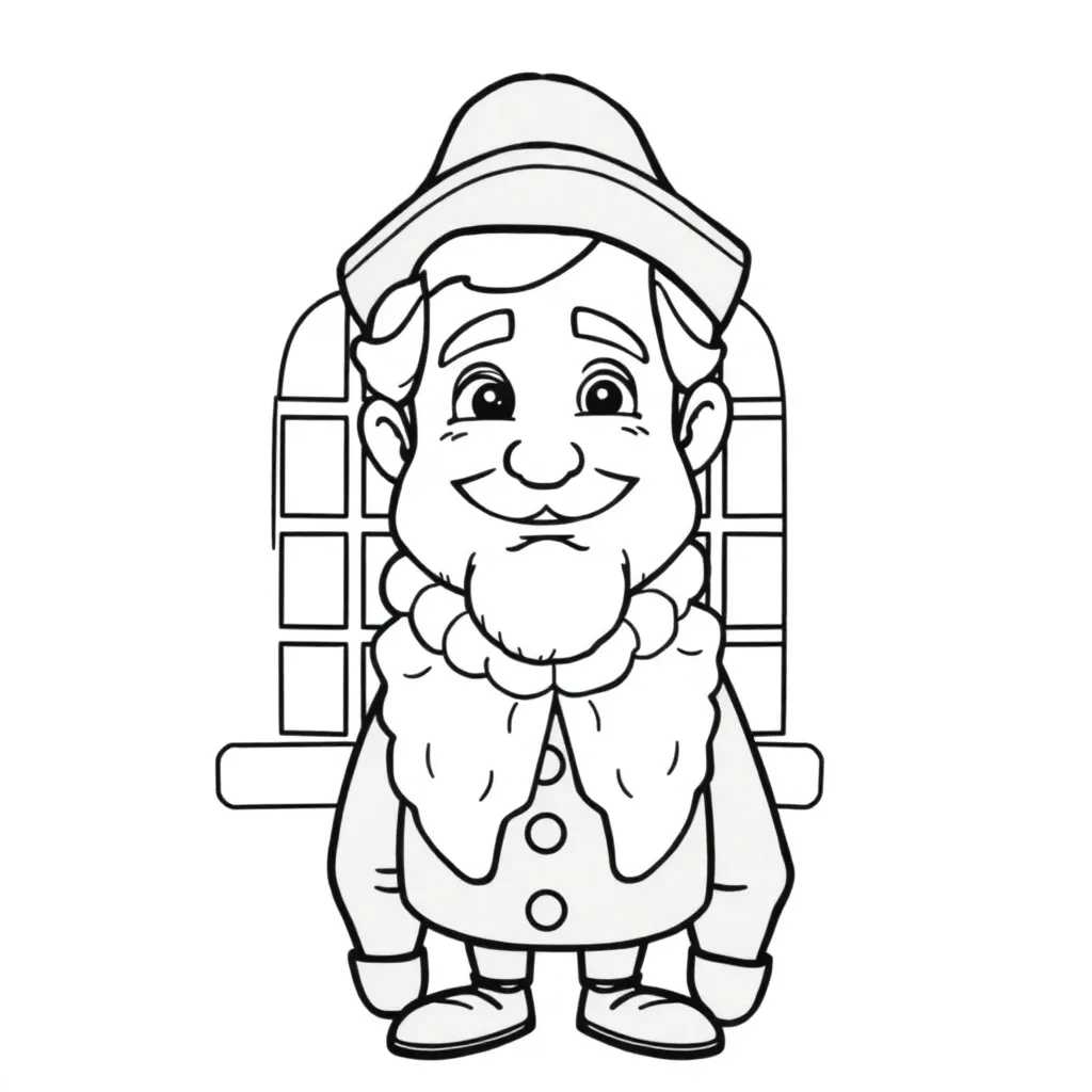 Huispiet coloring page for children