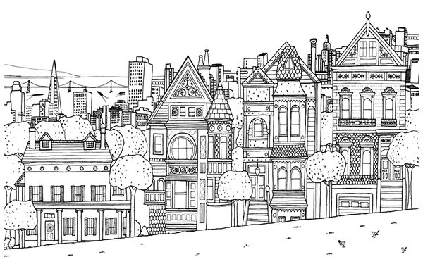 Huizen Straat coloring page for children
