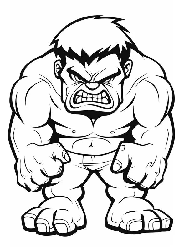 Hulk Lindo Pero Enojado coloring page for children