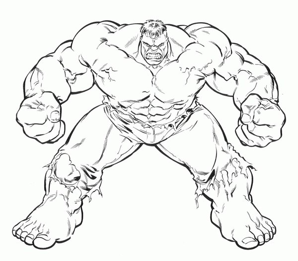 Hulk Staat Sterk coloring page for children