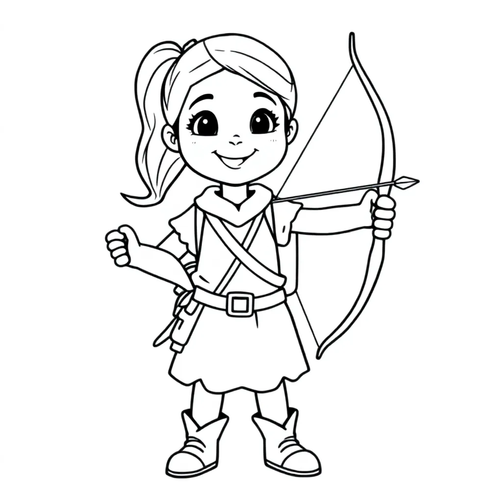 huntrix coloring page for children