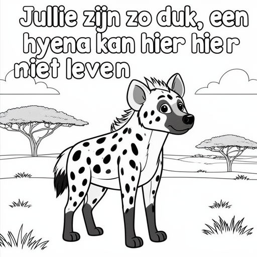 Hyena kleurplaten voorbeeld