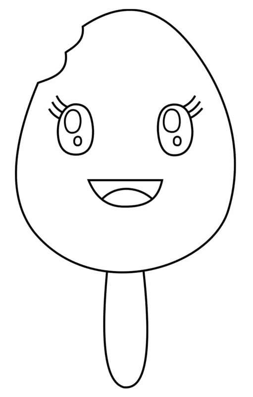 Ice Cream Happy Solero coloring page for children