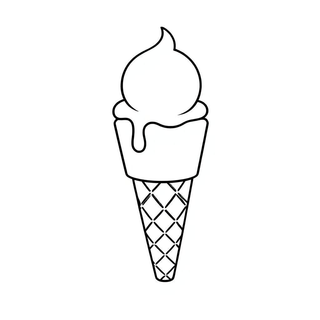 Feuille de coloriage Glace gratuite Feuille de coloriage pour Enfants