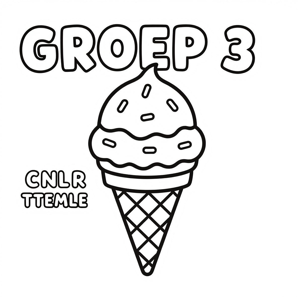 Plantilla de colorear de helado para niños