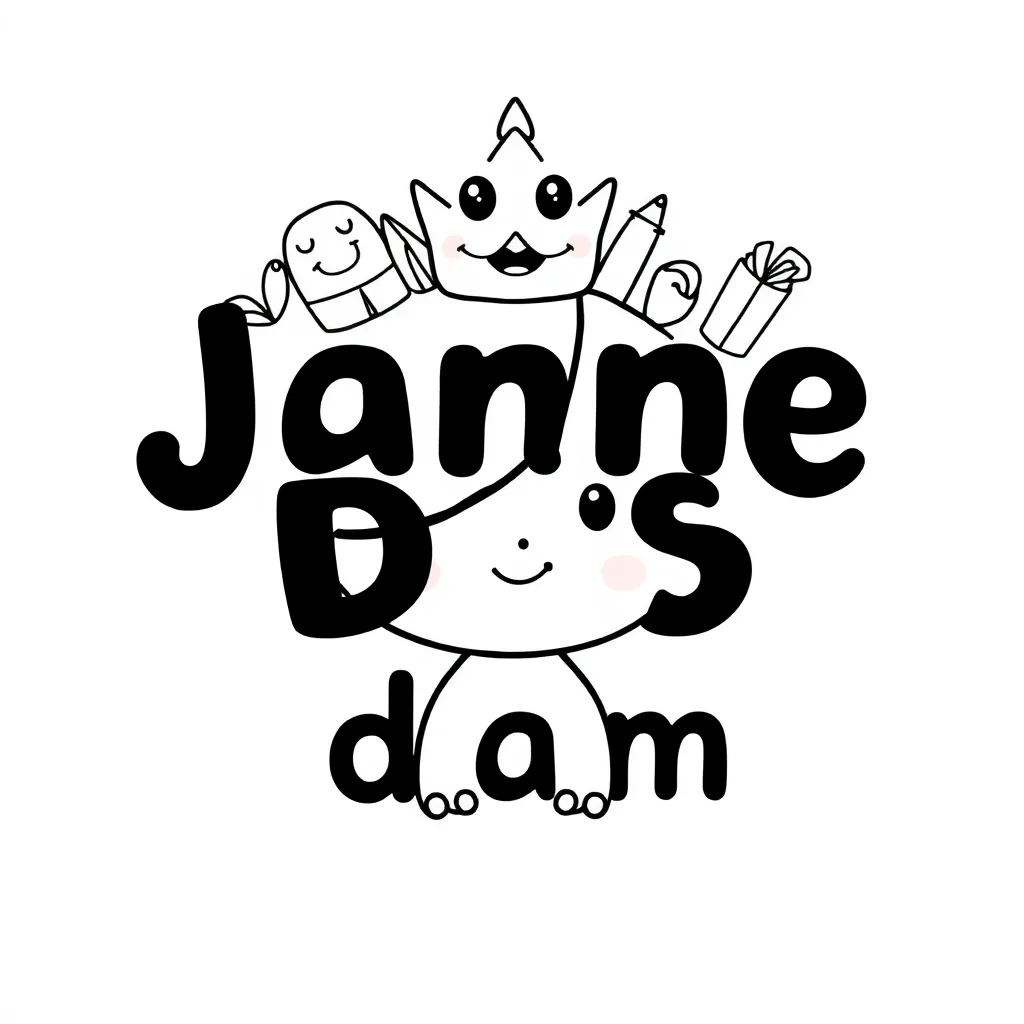janne dus de naam en dat je janne dus de letters kan inkleuren