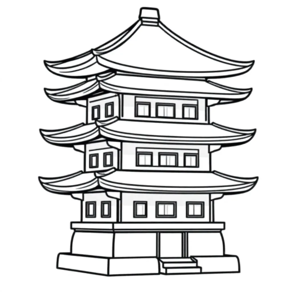 Feuille de coloriage Tour du Japon