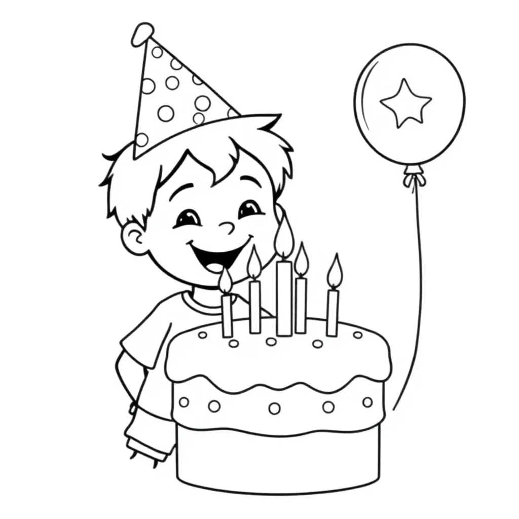 Jarig coloring page for children