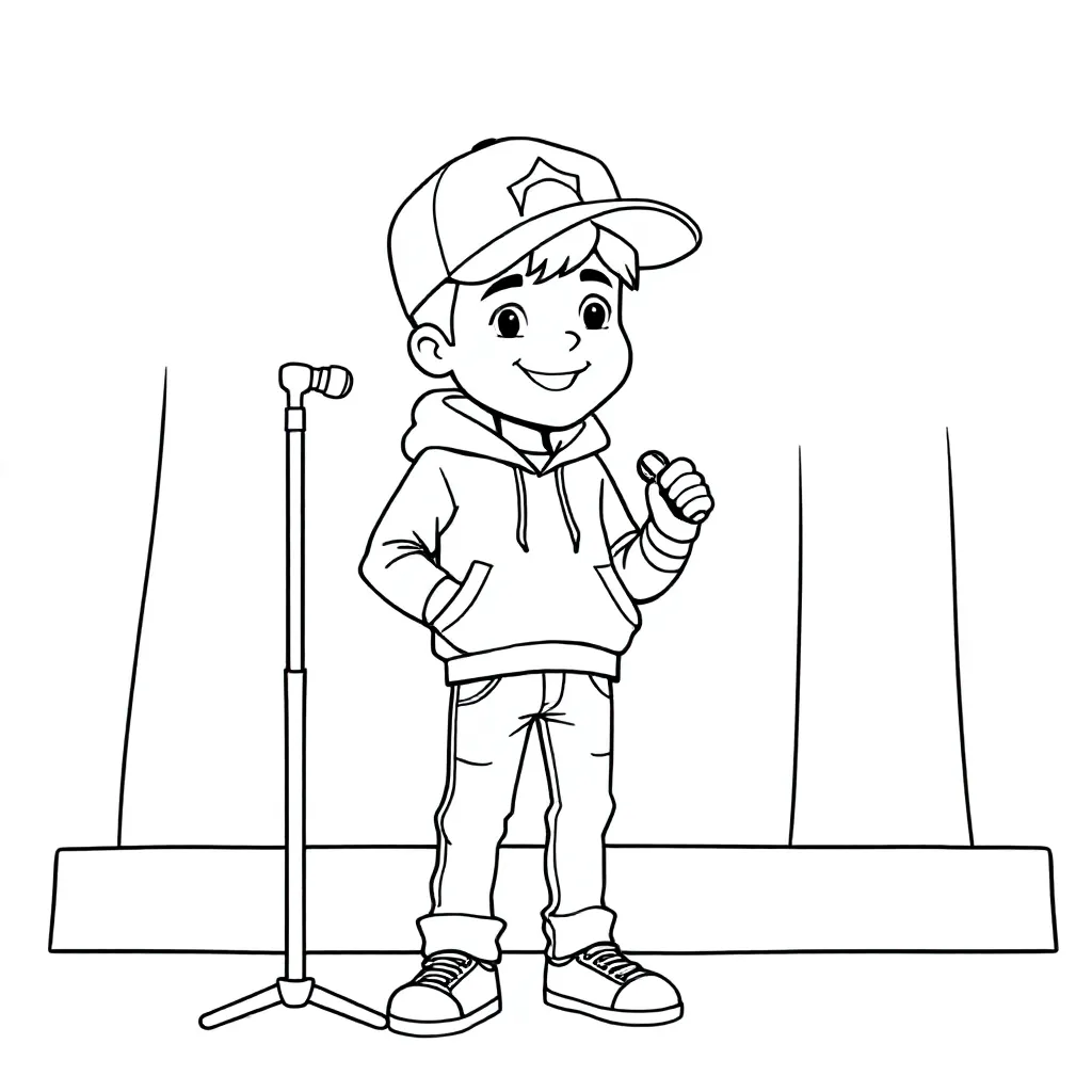 Feuille de coloriage Justin Bieber