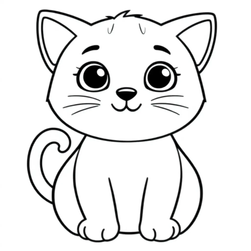 Kat coloring page for children