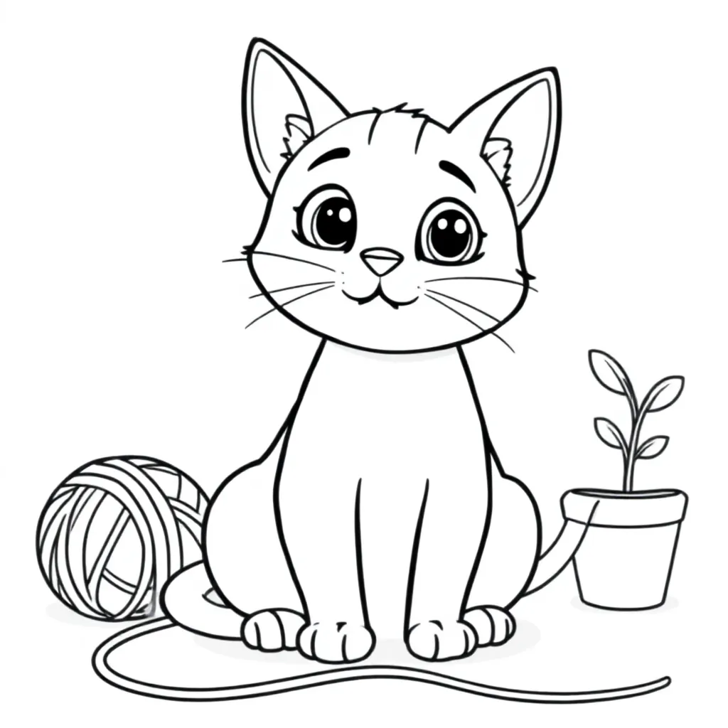 Feuille de coloriage Chat