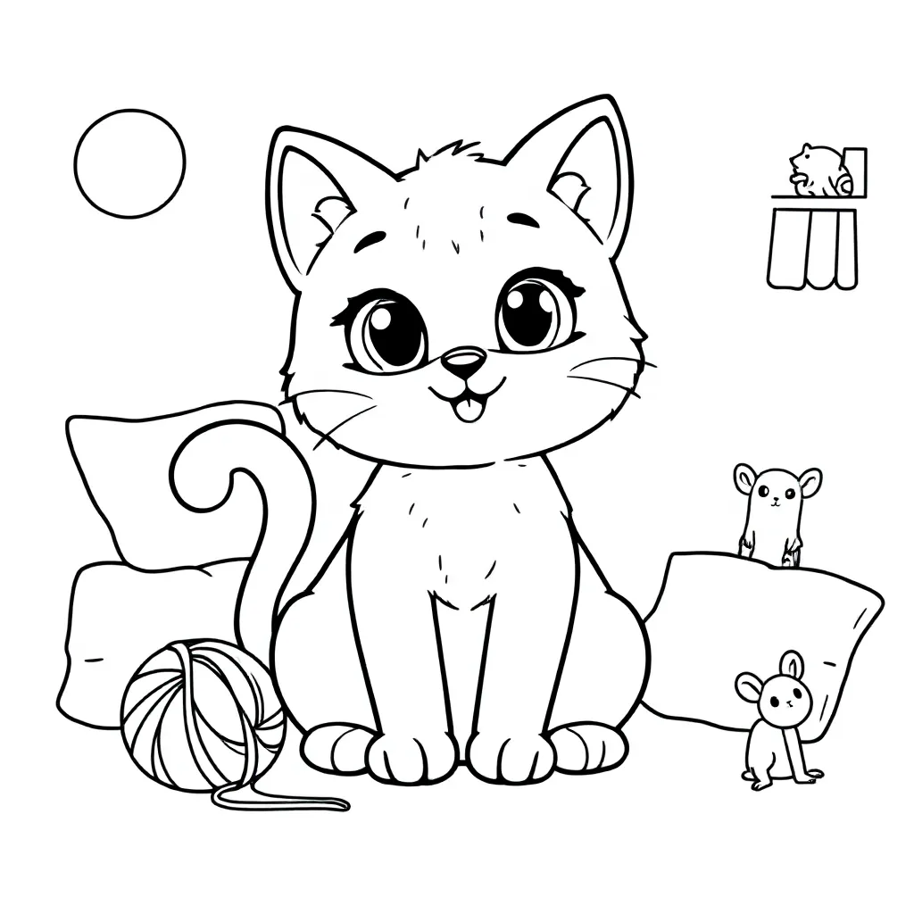 Feuille de coloriage Chat