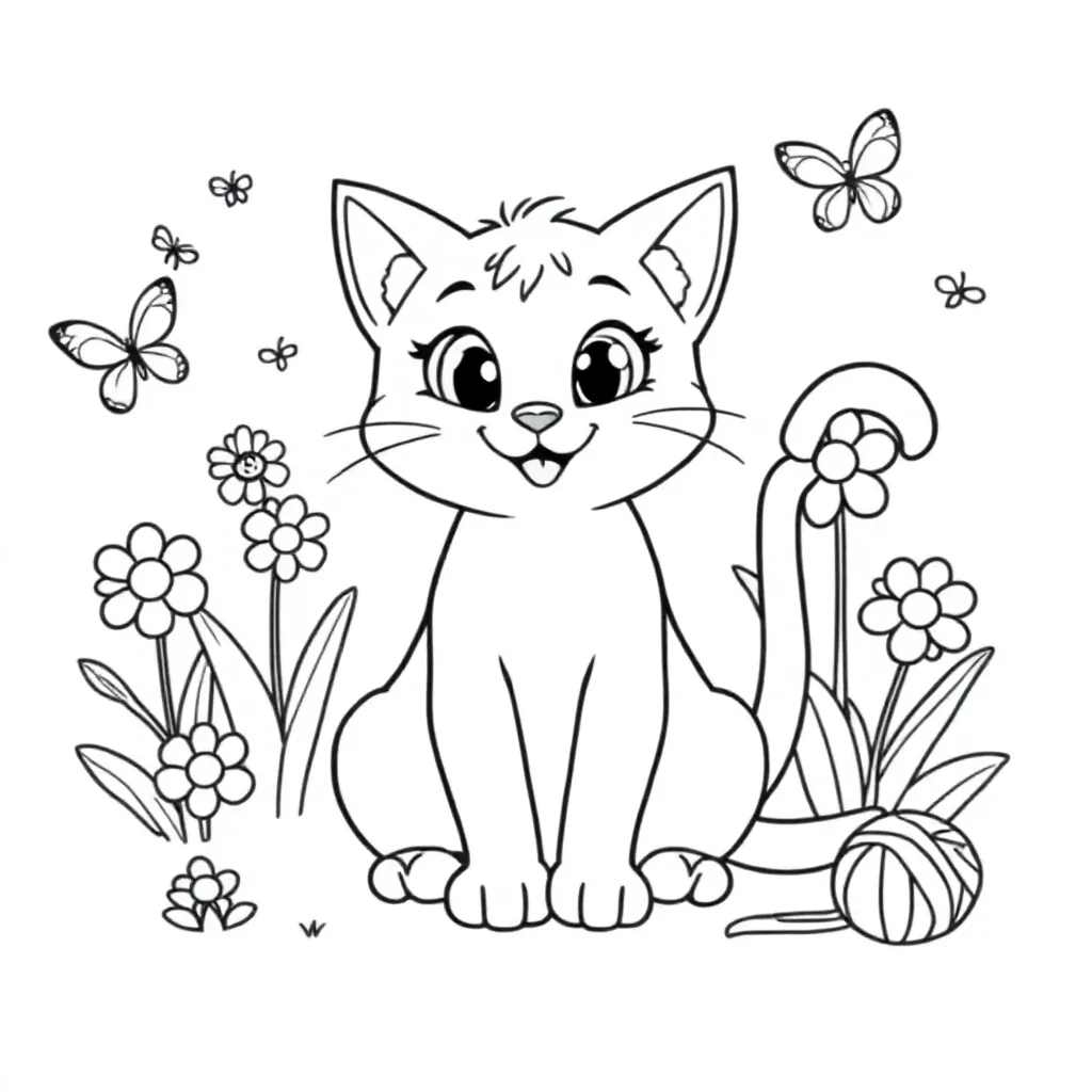 Feuille de coloriage Chat
