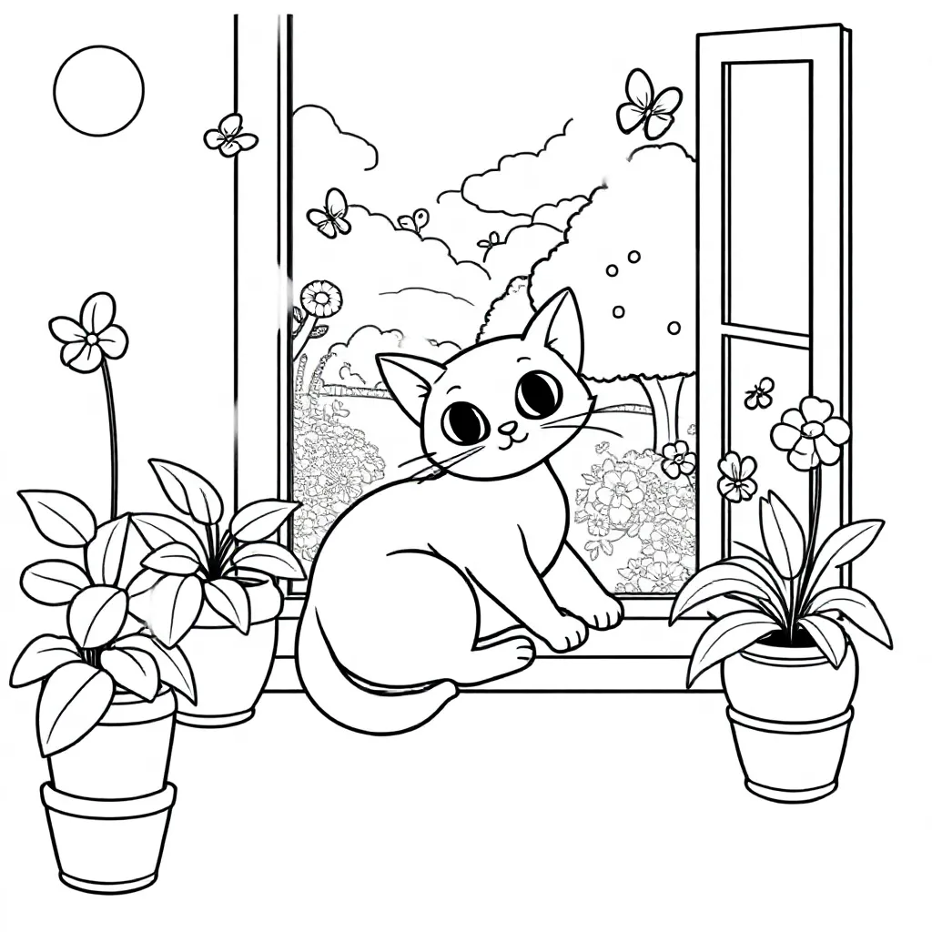 Feuille de coloriage Chat