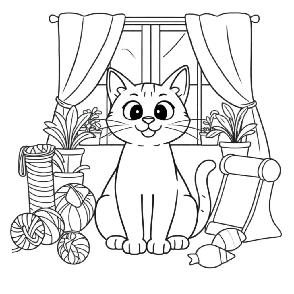 Feuille de coloriage Chat