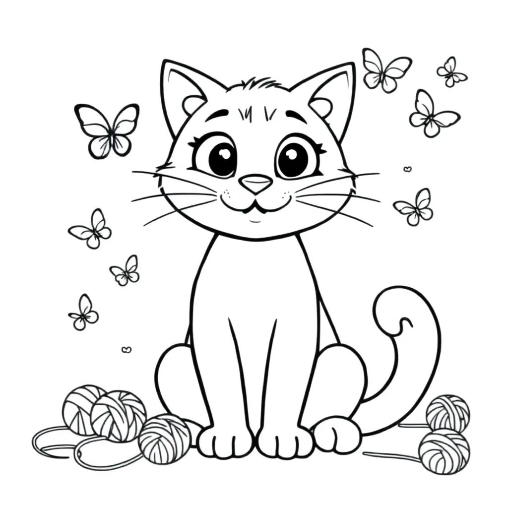 Feuille de coloriage gratuite chat Feuille de coloriage pour enfants