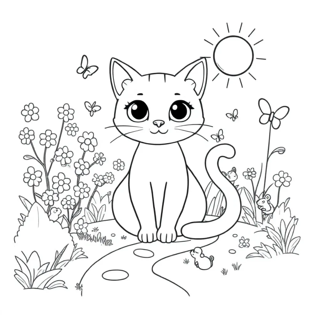 Feuille de coloriage Chat