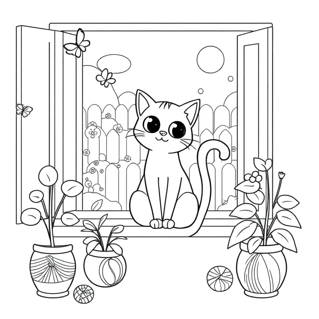 Feuille de coloriage Chat