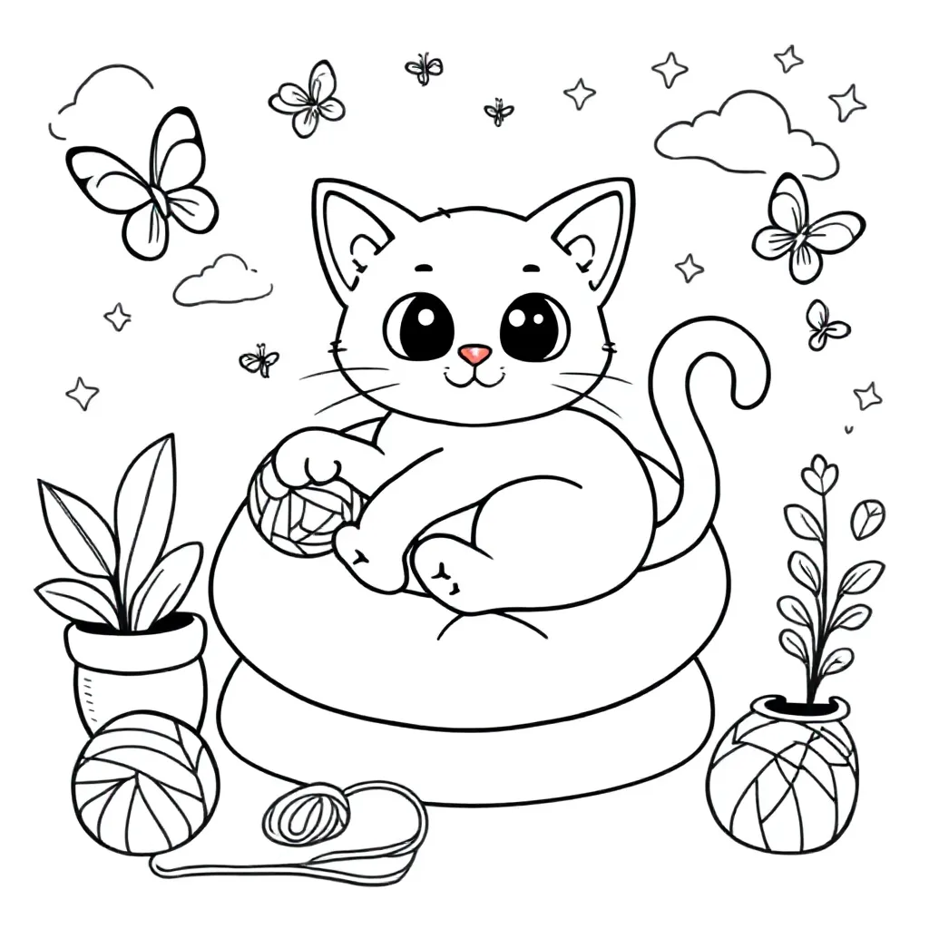 Feuille de coloriage Chat