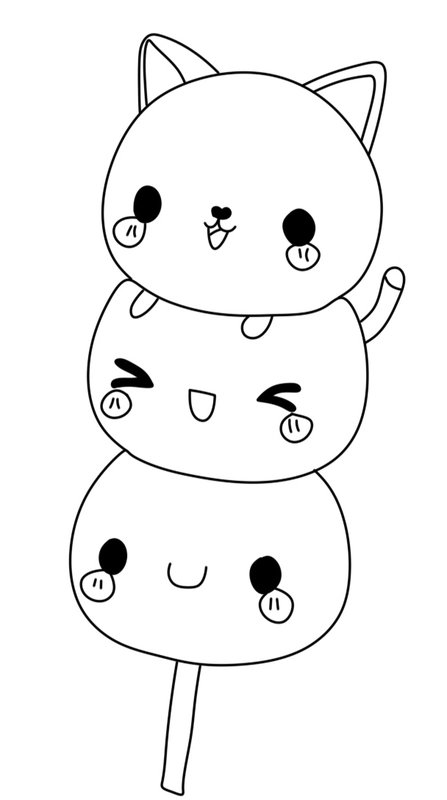 Kawaii Ijsje coloring page for children