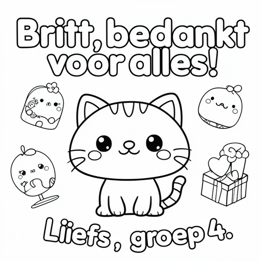 kawaii kleurplaat voor kinderen