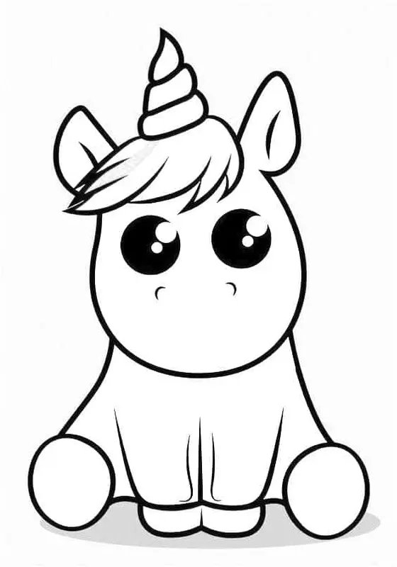 Kawaii Einhorn Malvorlage