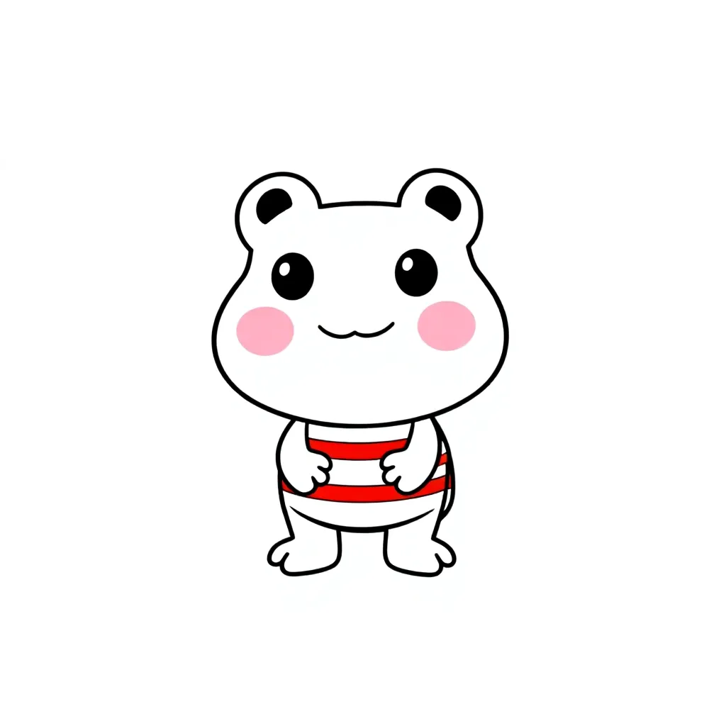 Plantilla de colorear Keroppi para niños