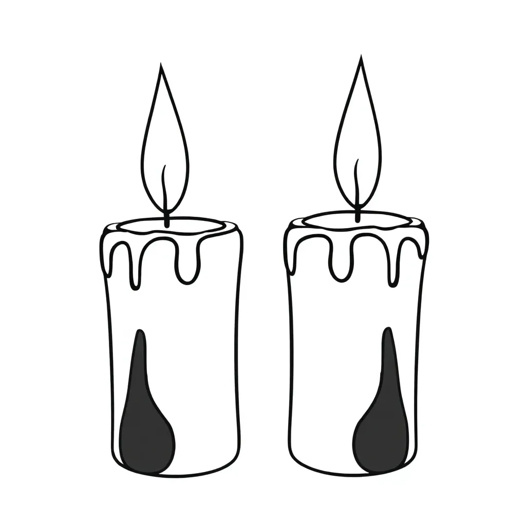 Kerst Kaarsen Gezellig Feestdagen Creatief coloring page for children