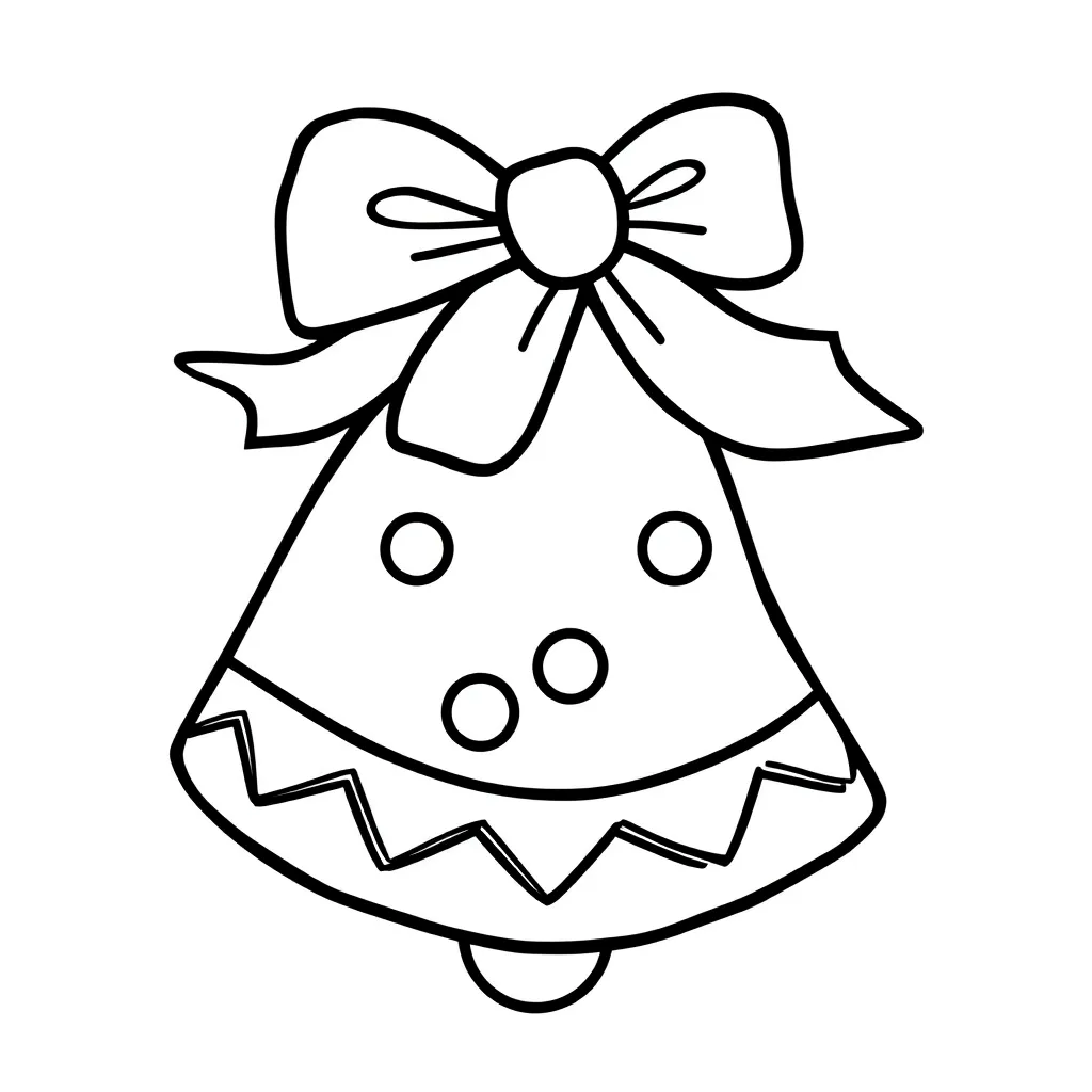 Kerst Klok coloring page for children