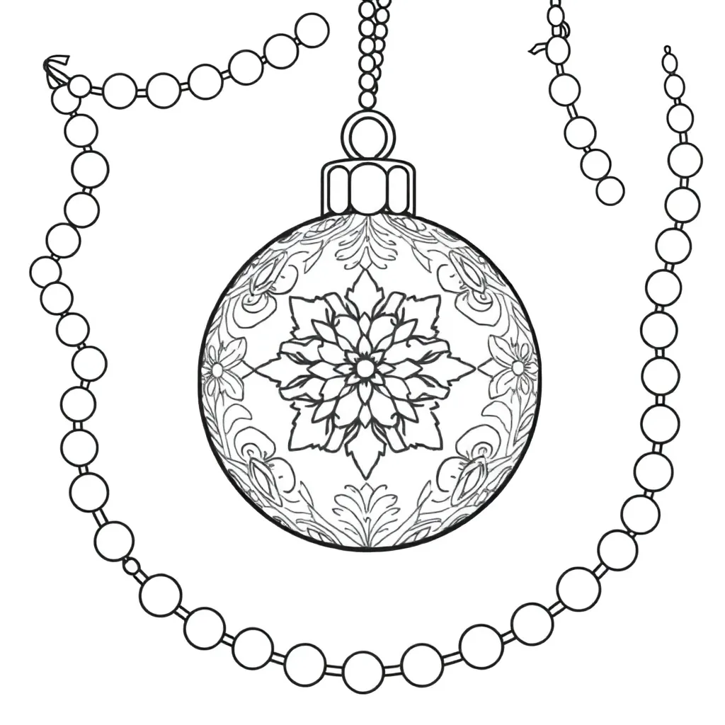 Kerstbal coloring page for children