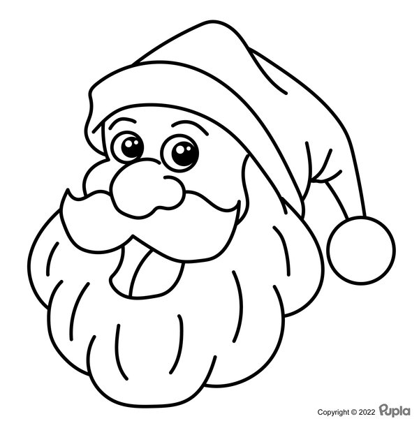 Kerstman Makkelijk Schattig coloring page for children
