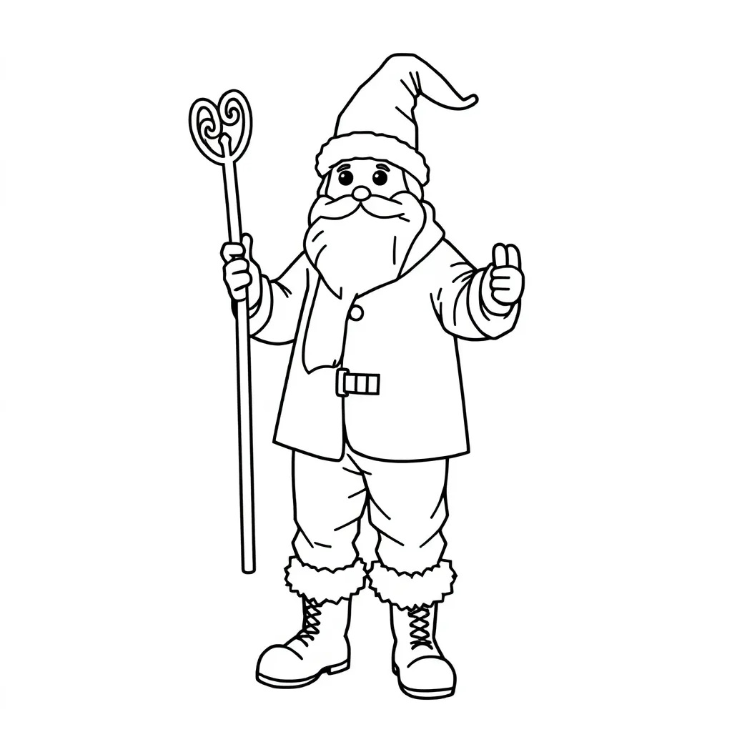 Kerstsneeuwman coloring page for children
