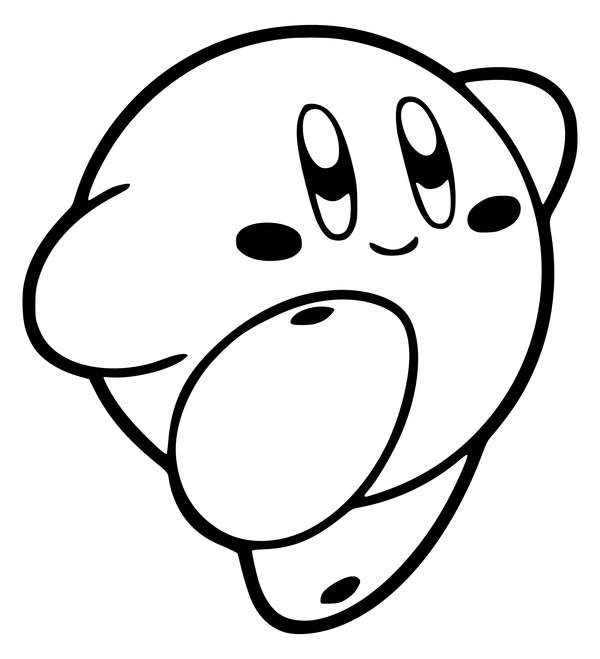Kirby Feliz Y Saltarin coloring page for children