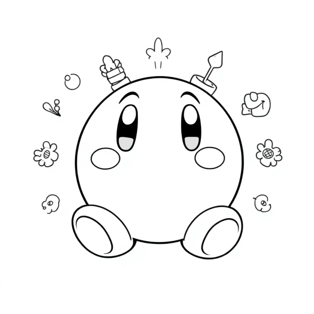 kirby kleurplaat