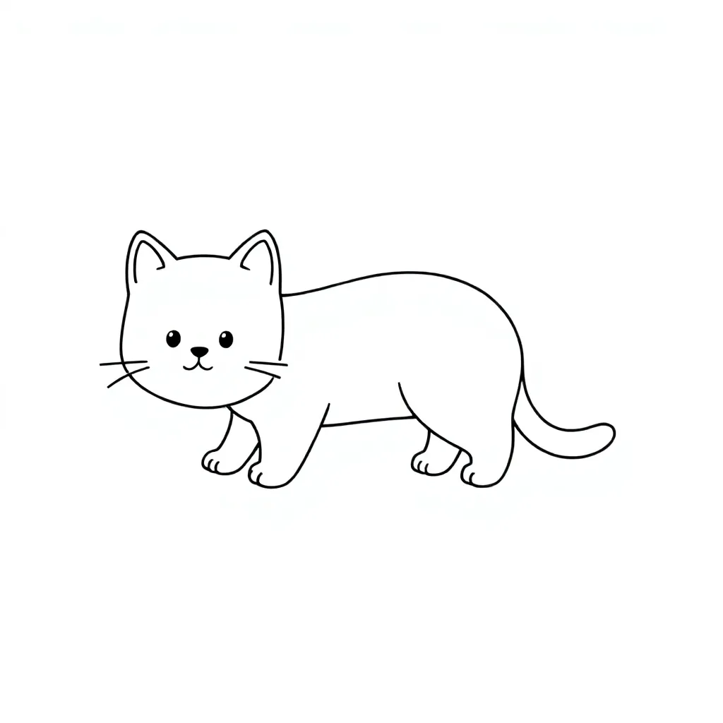 Kitten coloring page for children