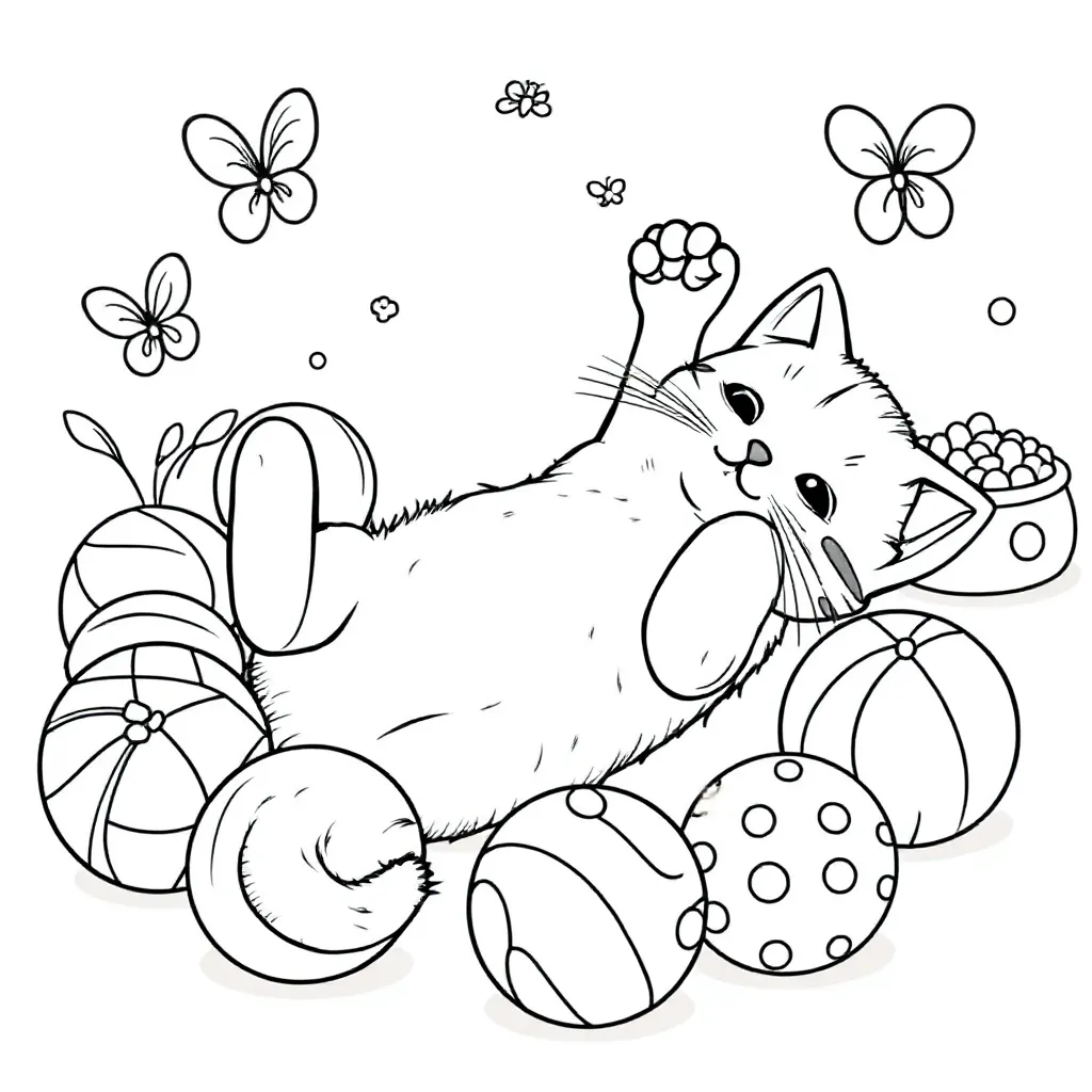 Feuille de coloriage Chaton gratuit Feuille de coloriage pour Enfants