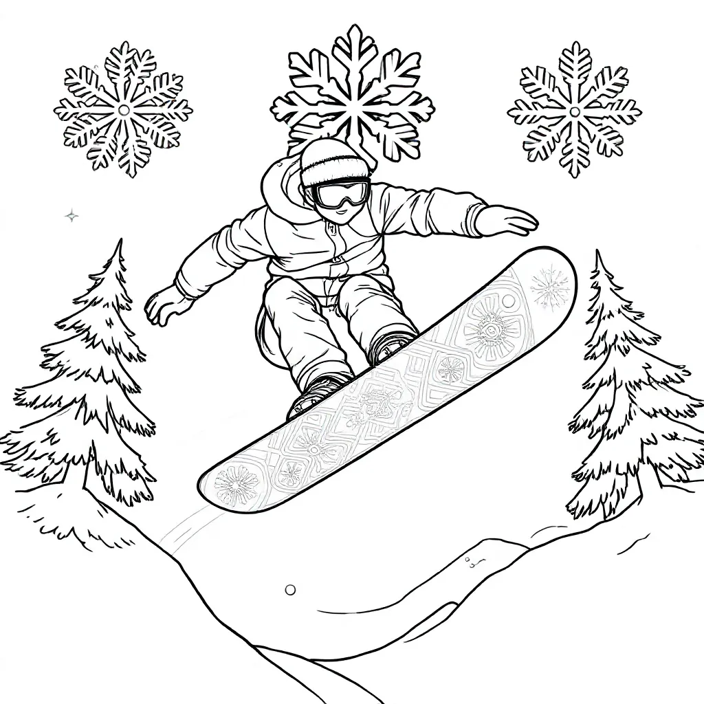 Een minimalistische Style Van Snowborder