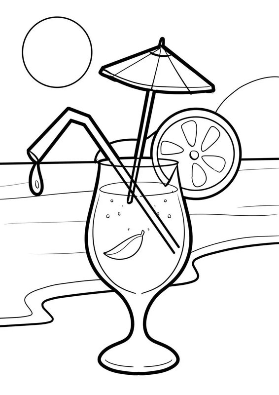 Cocktail D Ete coloring page for children