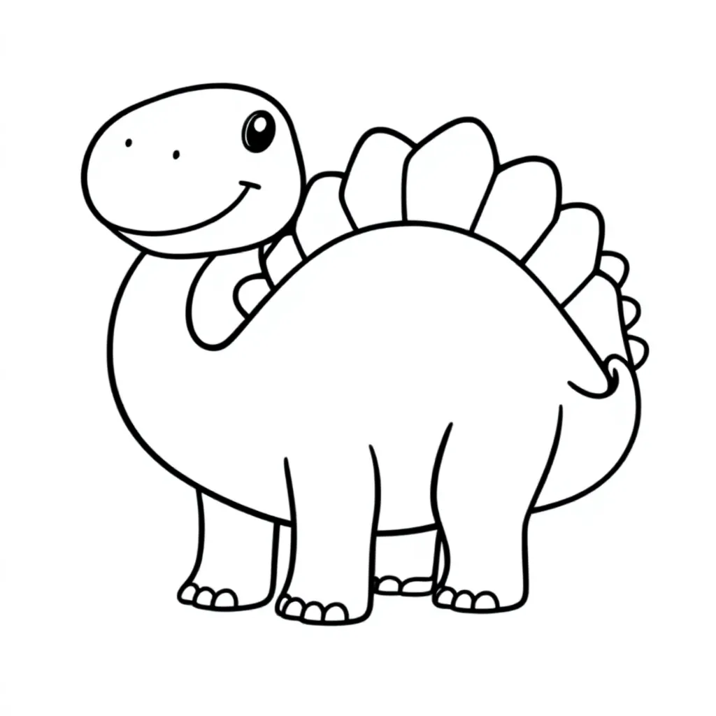 dinosaur coloring page for children