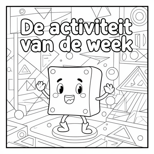 vierkant coloring page for children