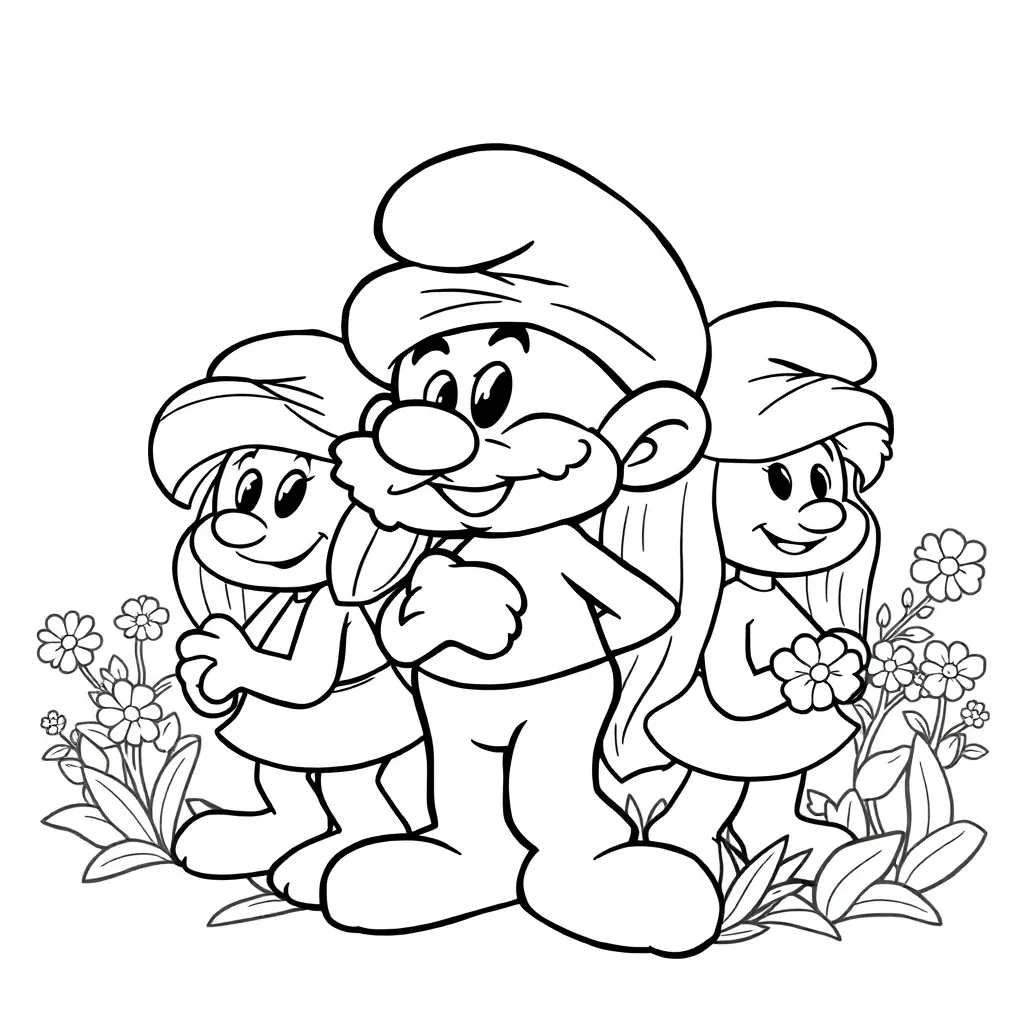 Smurfen Cartoon Avontuur Creatief Kindvriendelijk coloring page for children