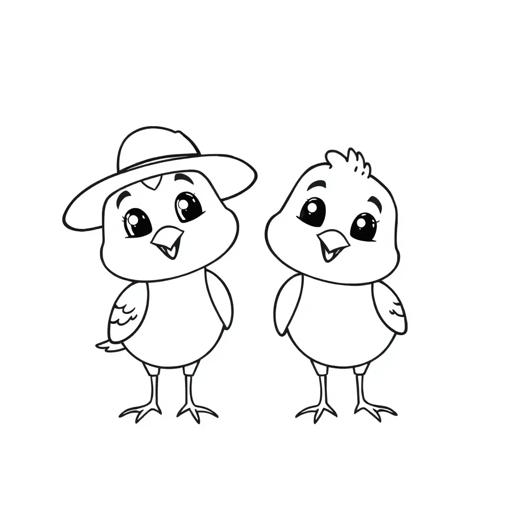 Plantilla de Coloreado Gratis Mujeres Curvy Alegres Moda  para Niños