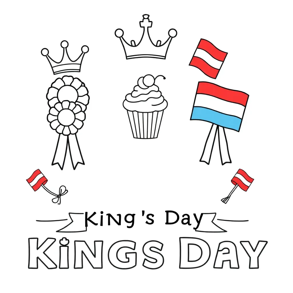 Free King's Day Coloring Pages for Kids