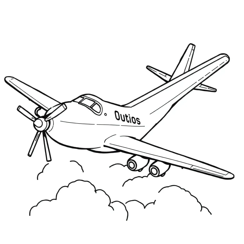 Feuille à colorier Gratuite Feuille à colorier avion Feuille à colorier pour enfants